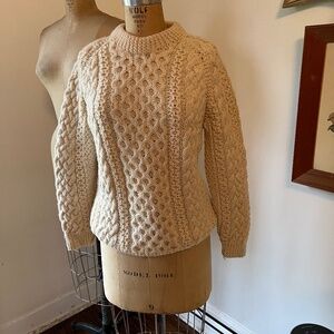 Vintage Irish Wool Fisherman Sweater